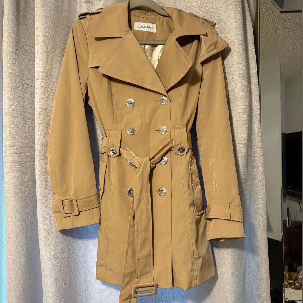 CALVIN KLEIN| MID LENGHT DOUBLE BREASTED TRENCH COAT
